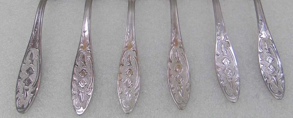 Radzieckie Sztućce, Łyżeczki нерж - 6 szt.