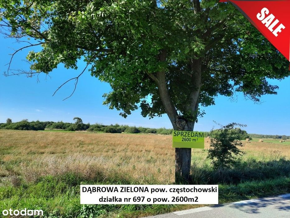 Sale -5% Działka rolna przy asfalcie 2600m2 cena tylko 12.500zł