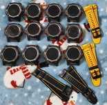 zestaw 12 sztuk smartwatch Hammer Watch Plus uszkodzone + 4 paski
