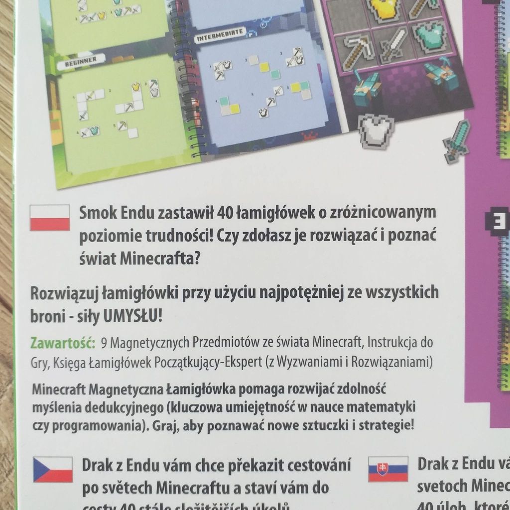 Minecraft magnetic travel puzzle układanka logiczna Thinkfun Nowa