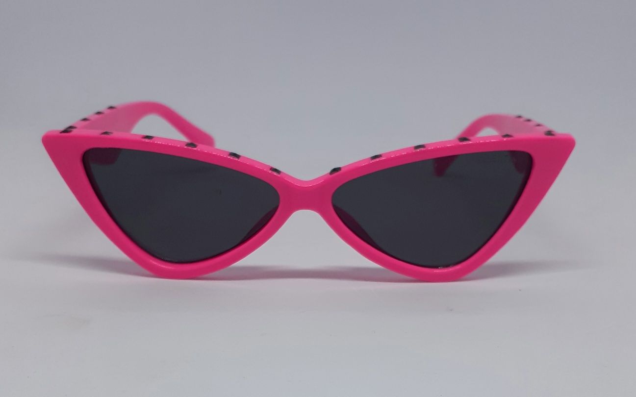 Valentino модные  очки кошечки женские малиново розовые