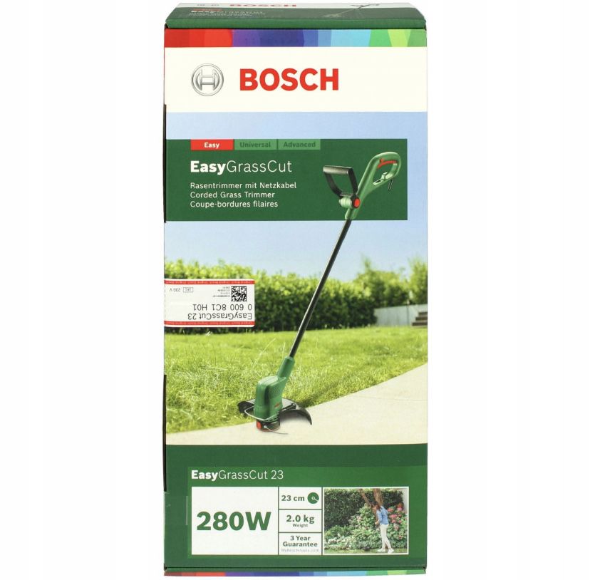 BOSCH Podkaszarka Kosa Kosiarka Ogrodowa 280W 23cm Żyłkowa Elektryczna