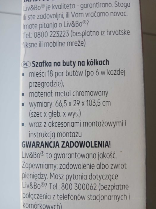 Stojak Regał Półka na  Buty Obuwie  Kółka
