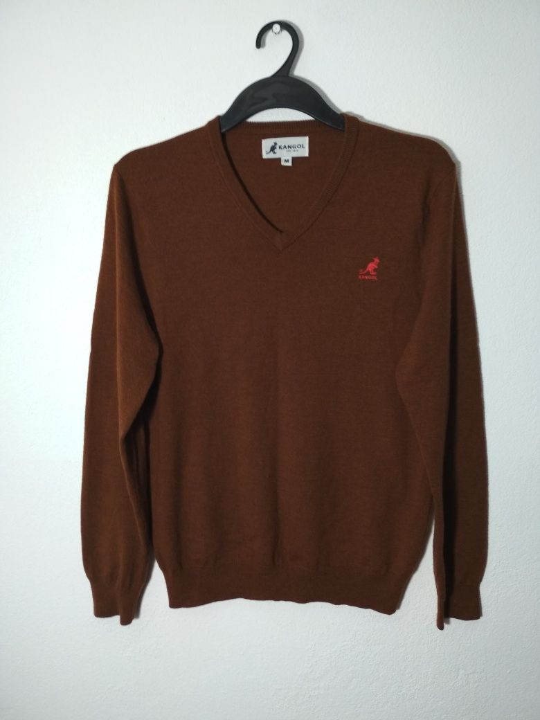 Kangol wełniany brązowy sweter M