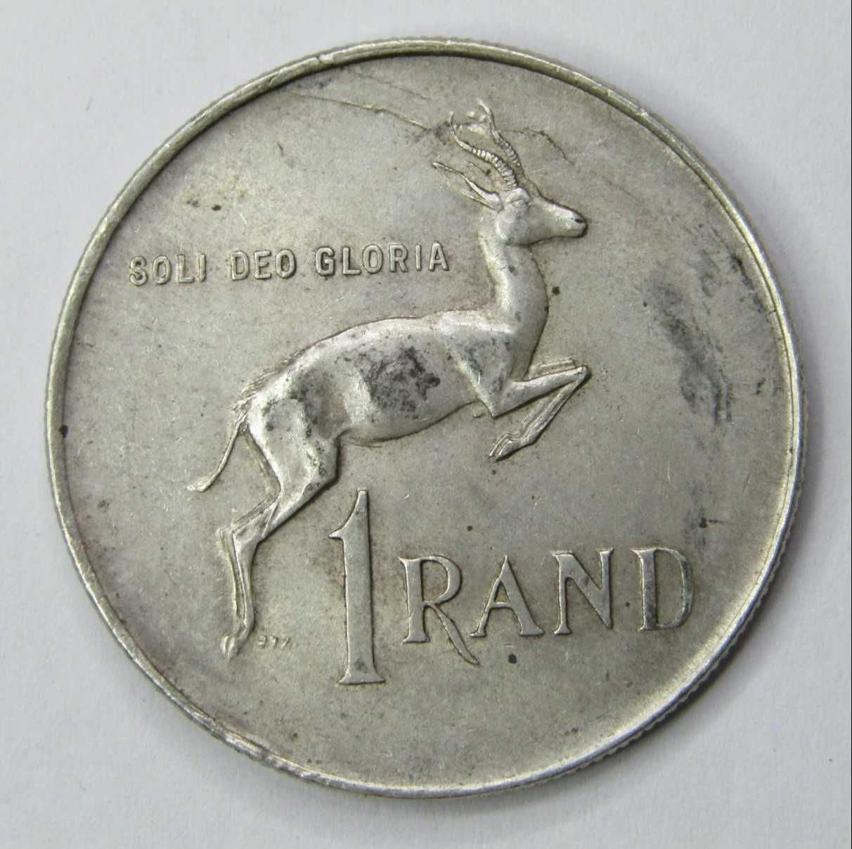 Moeda sul-africana de prata de um rand de 1966