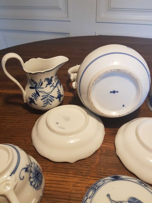 Serwis tete a tete Meissen Teichert zwiebelmuster