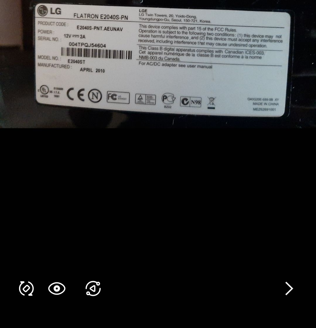 Монитор 20" LG E2040S-PN LED/16:9/VGA class B