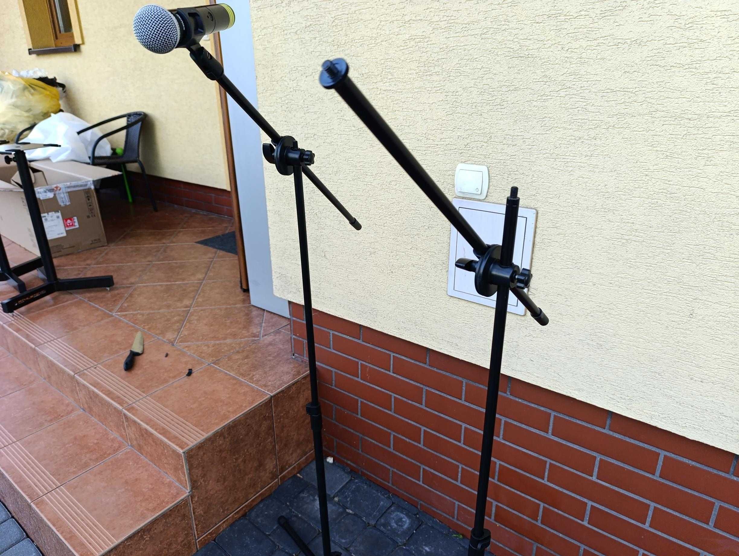 staty do mikrofonu stojak do mikrofonu łamany podwójny