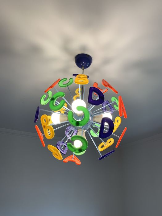 Candeeiro Letras quarto criança 5 focos