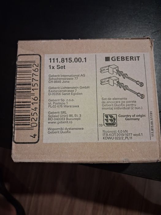 Geberit wsporniki montażowe