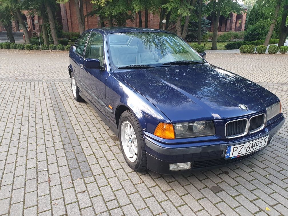 BMW 316i compact - 96 tys przebiegu, automat, skóry, YOUNGTIMER