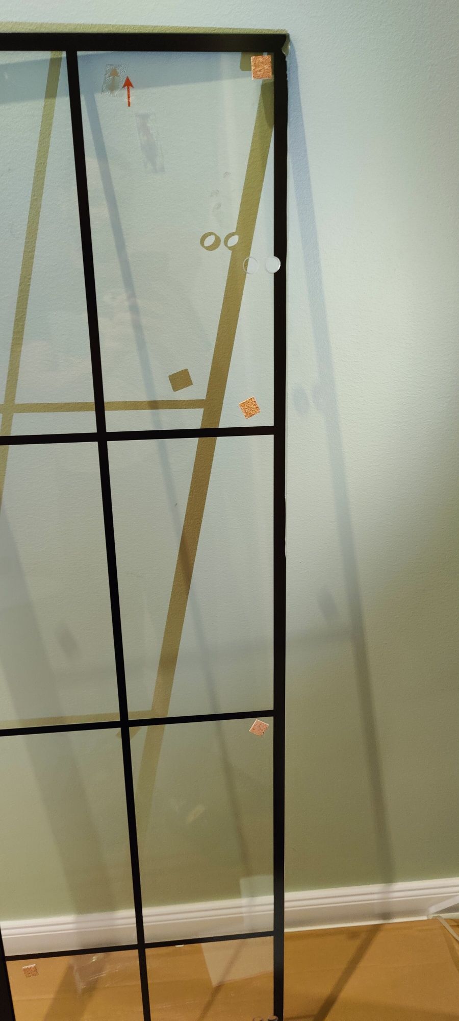 Parawan nawannowy dwuczęściowy Mexen 80 x 150 cm transparentny