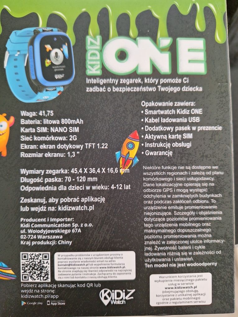 Smartwatch KIDIZ ONE dla dziecka