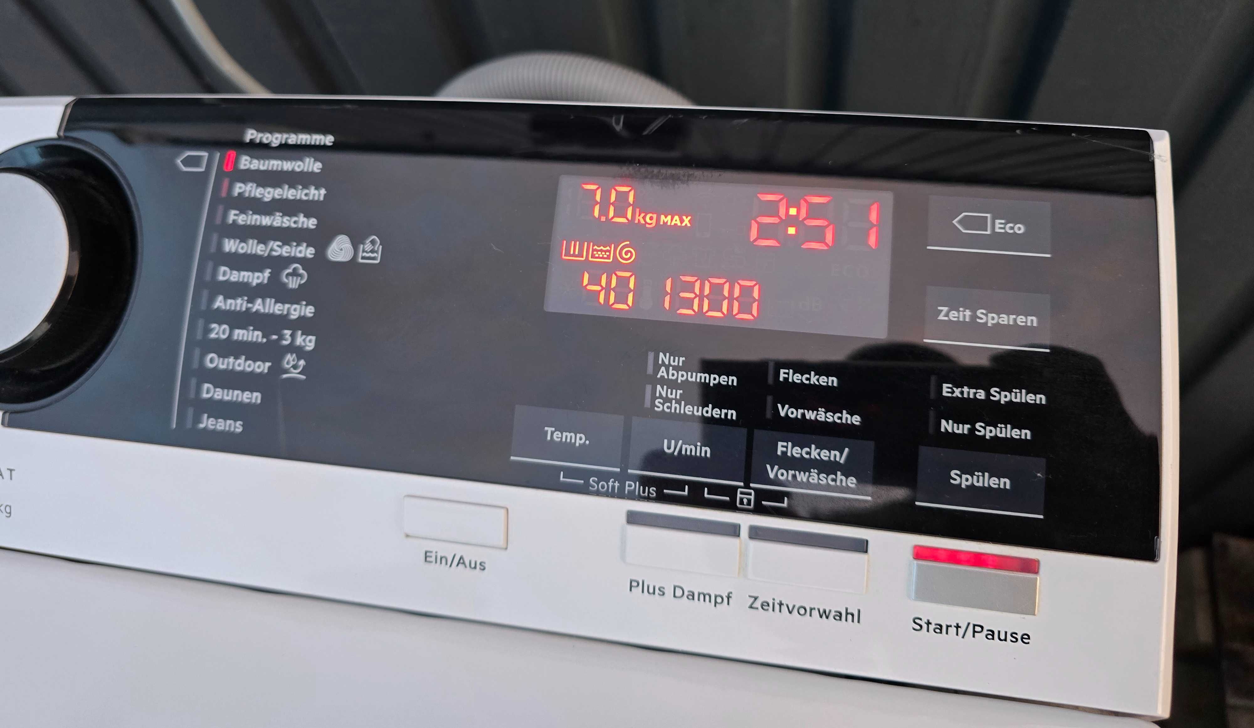 Pralka ładowana od góry AEG 7kg/1300obr, para, silnik inwerterowy