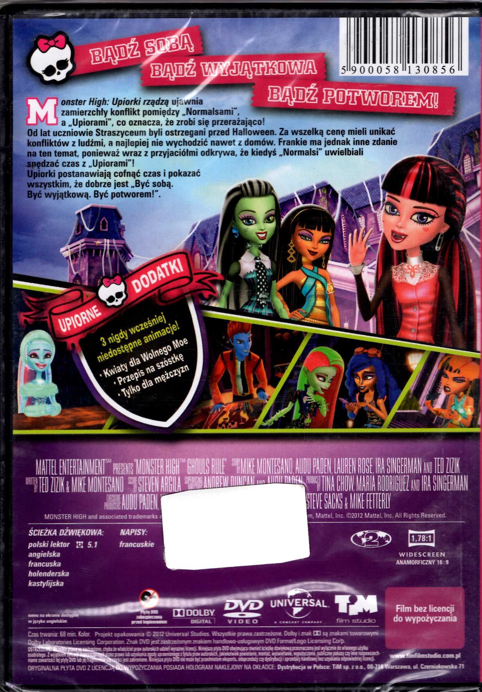 Monster High Upiorki Rządzą Dvd