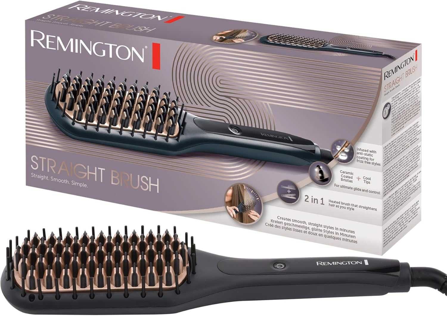 Szczotka Prostująca Remington CB7400 z Jonizacją Szybkie Nagrzewanie
