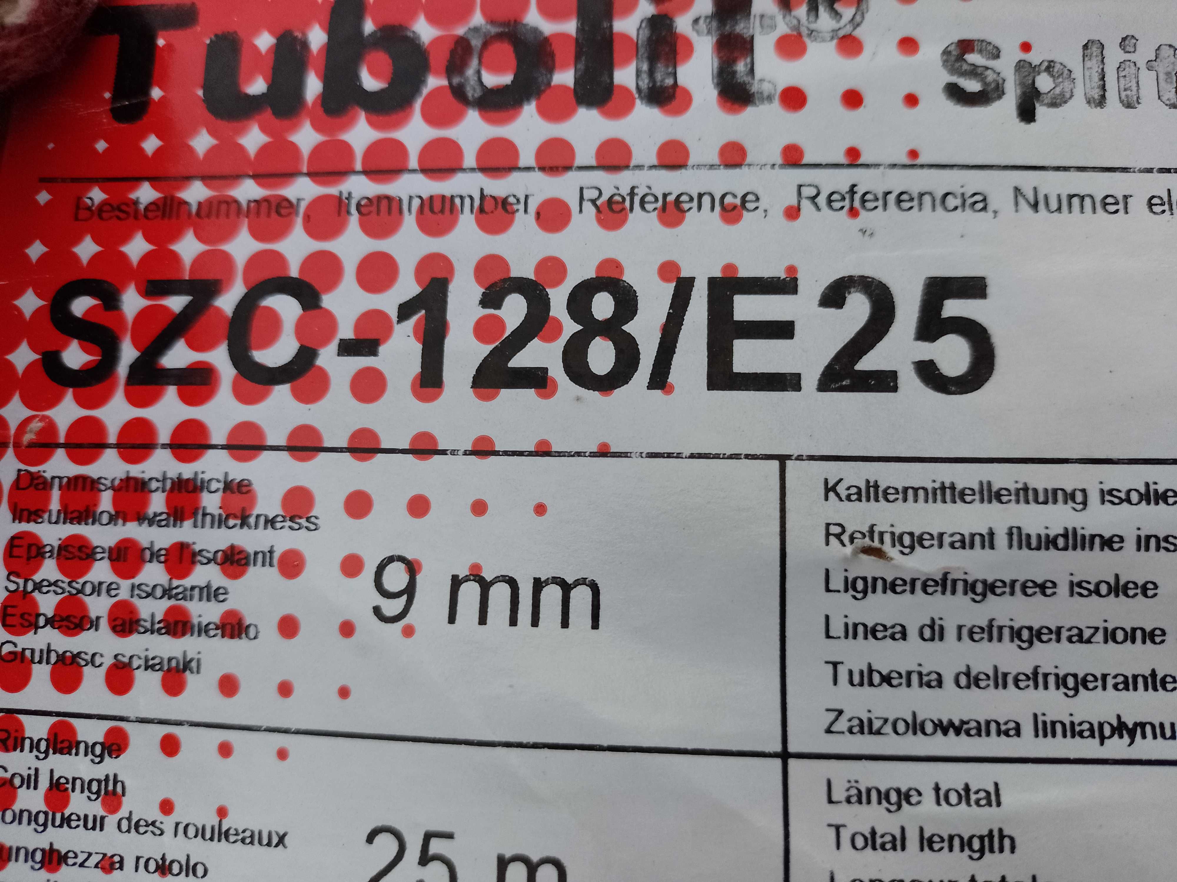 rura miedziana 1/2 split TUBOLIT ARMACELL 25 mb