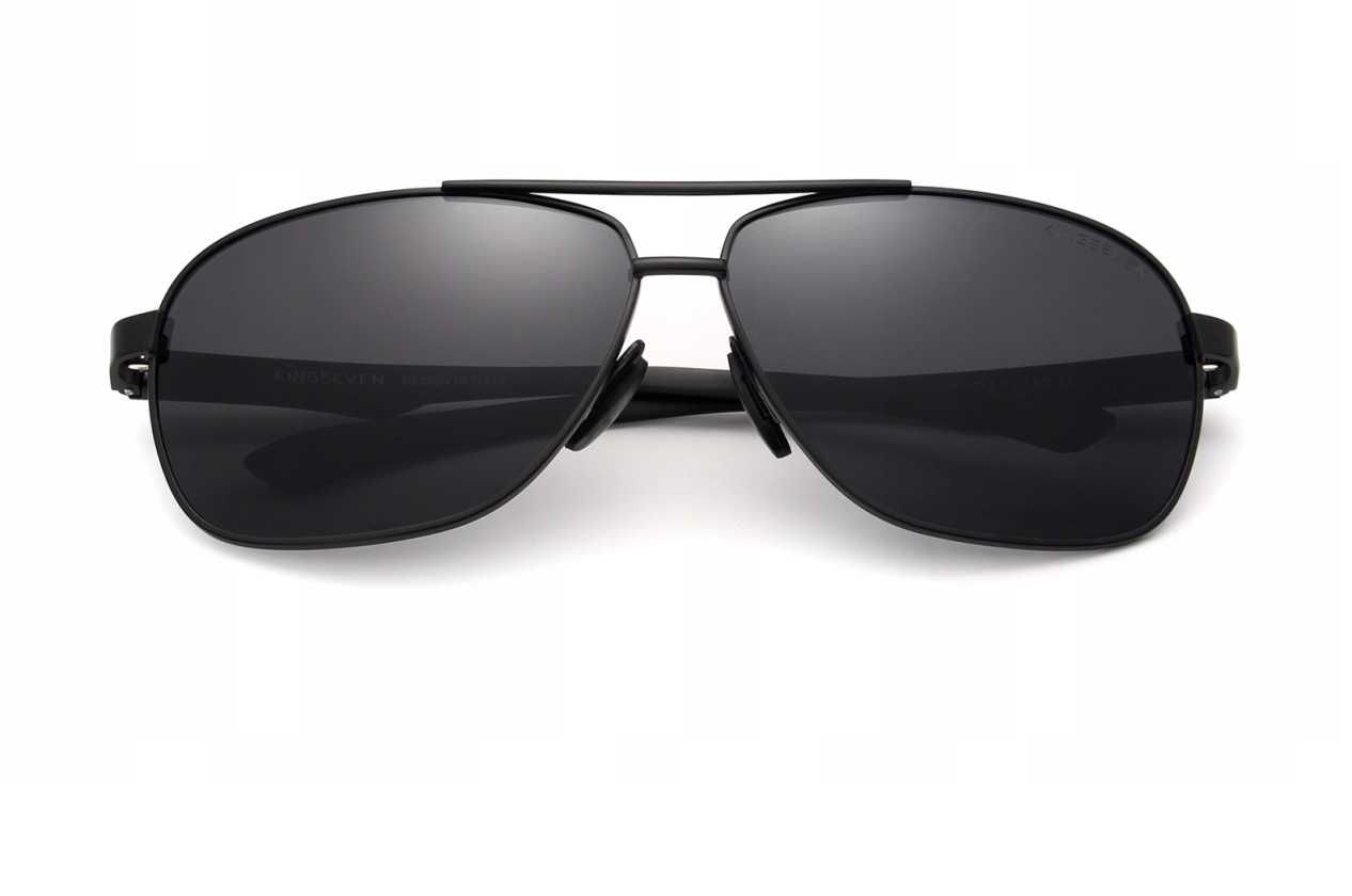 Okulary Przeciwsłoneczne Aviator Pilotki UV400 Kingseven Etui Premium