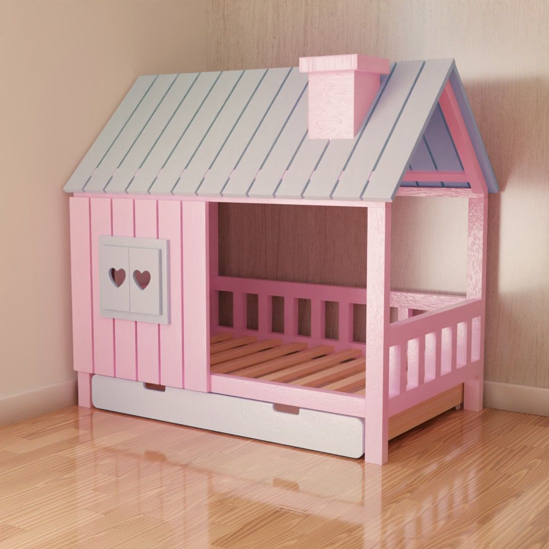 Łóżko domek łóżeczko drewniane dla dzieci