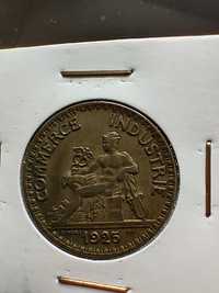 Moeda de 2 francos franceses de 1925