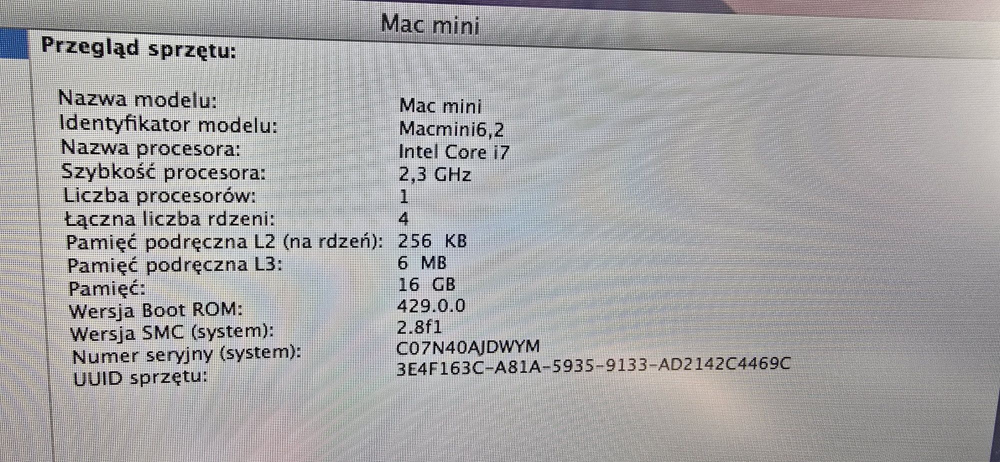 Apple Mac Mini intel i7