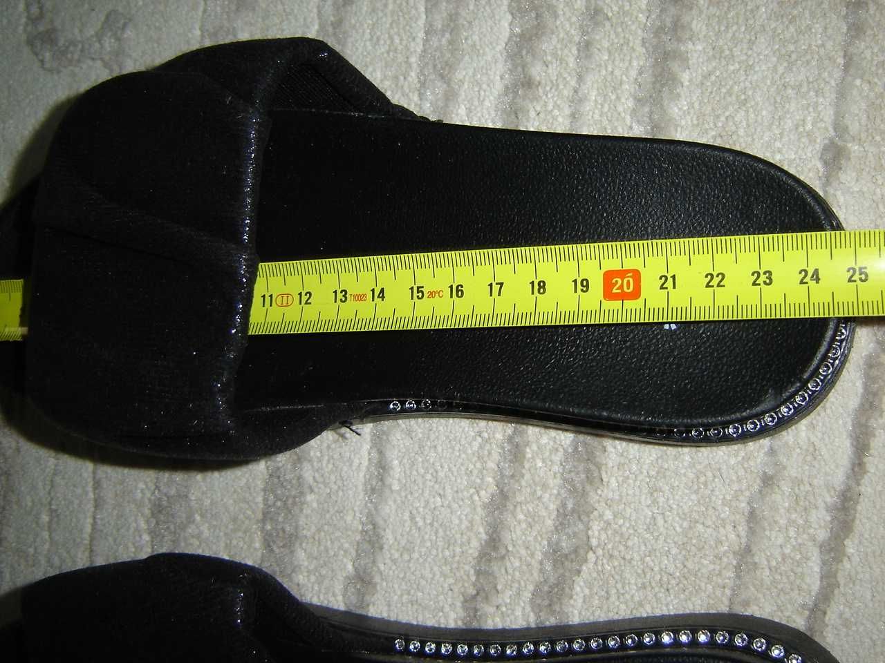 Buty klapki damskie czarne 39 nowe - tanio!