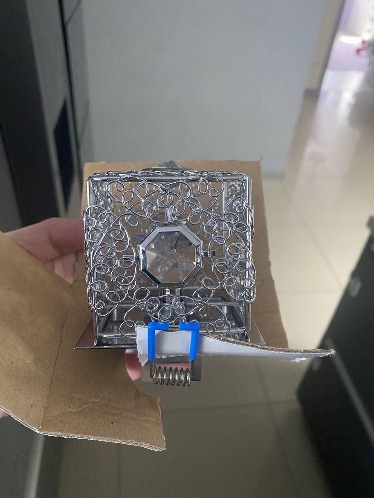 Halogen Oczko 3 szt nowe krysztal srebro