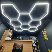 Oświetlenie LED, lampy hexagon, heksagon do garażu, siłowni,detailingu