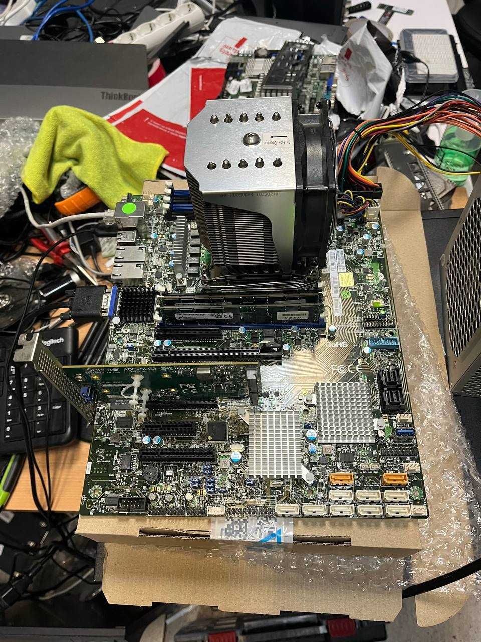 Серверный комплект Supermicro X10SRH-CF + Xeon E5-2697 v3 + 64Gb DDR4