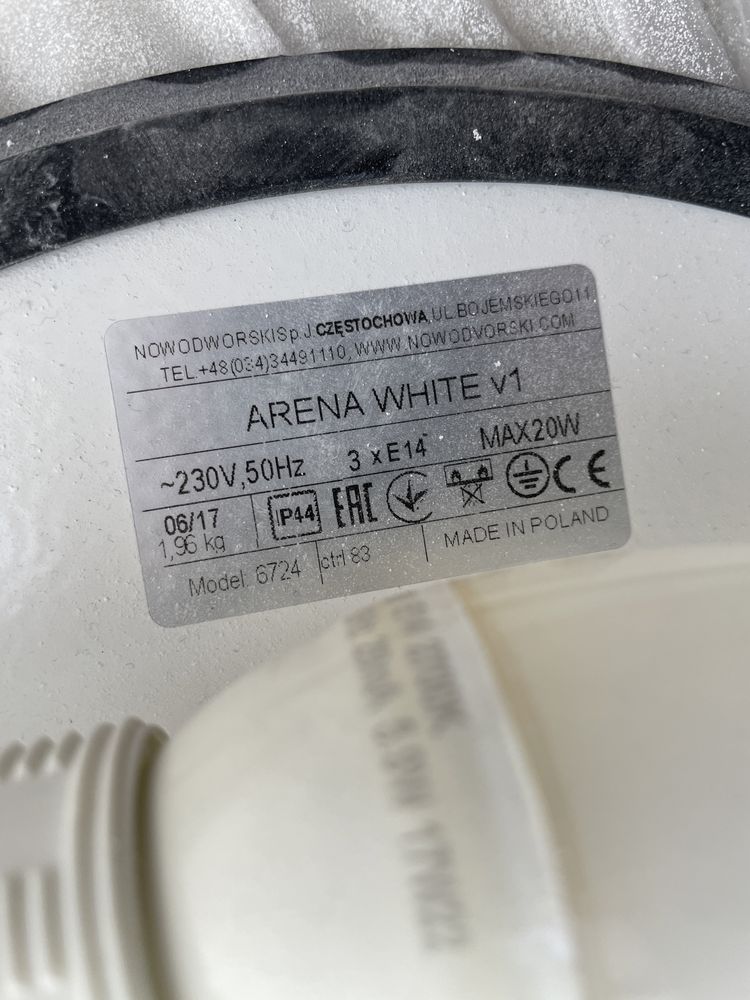 Lampa sufitowa Plafon Nowodvorski ARENA white 6724