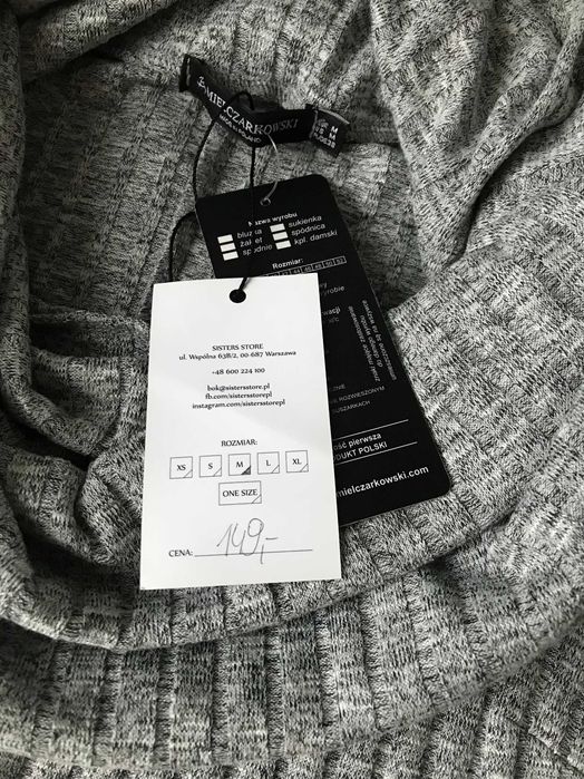 Nowy sweter damski z metką M by Mielczarkowski duży golf wywijany