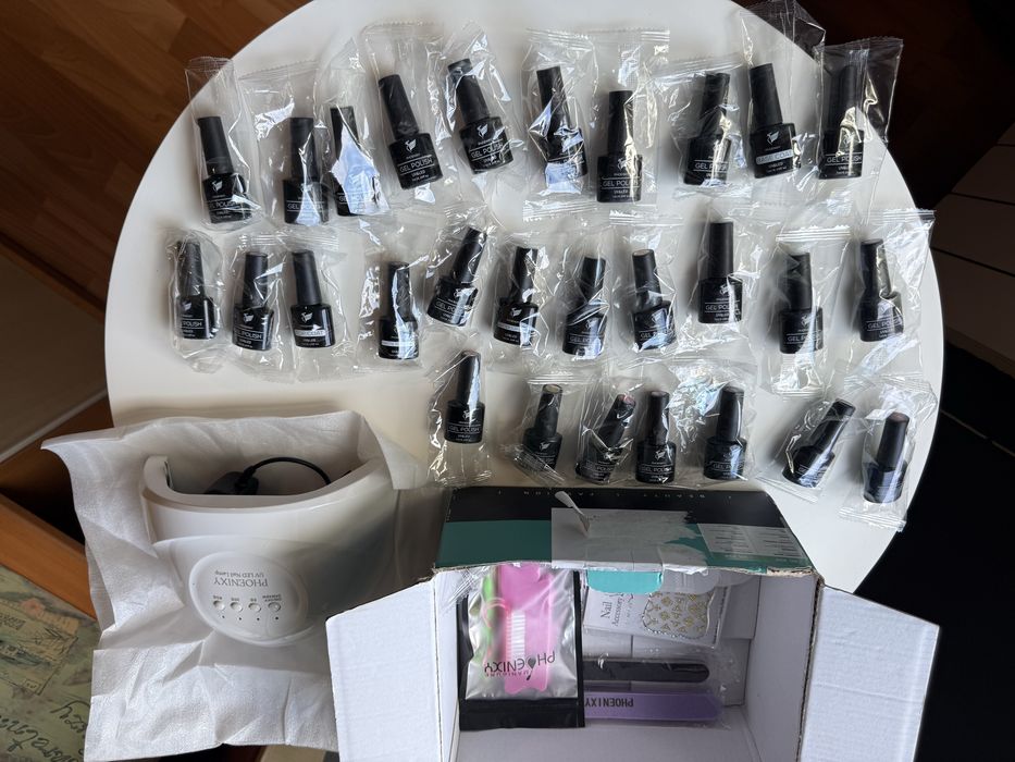 New Phoenixy  Gel Nail SS9016 Lampa UV + Lakiery + Inne dodatk