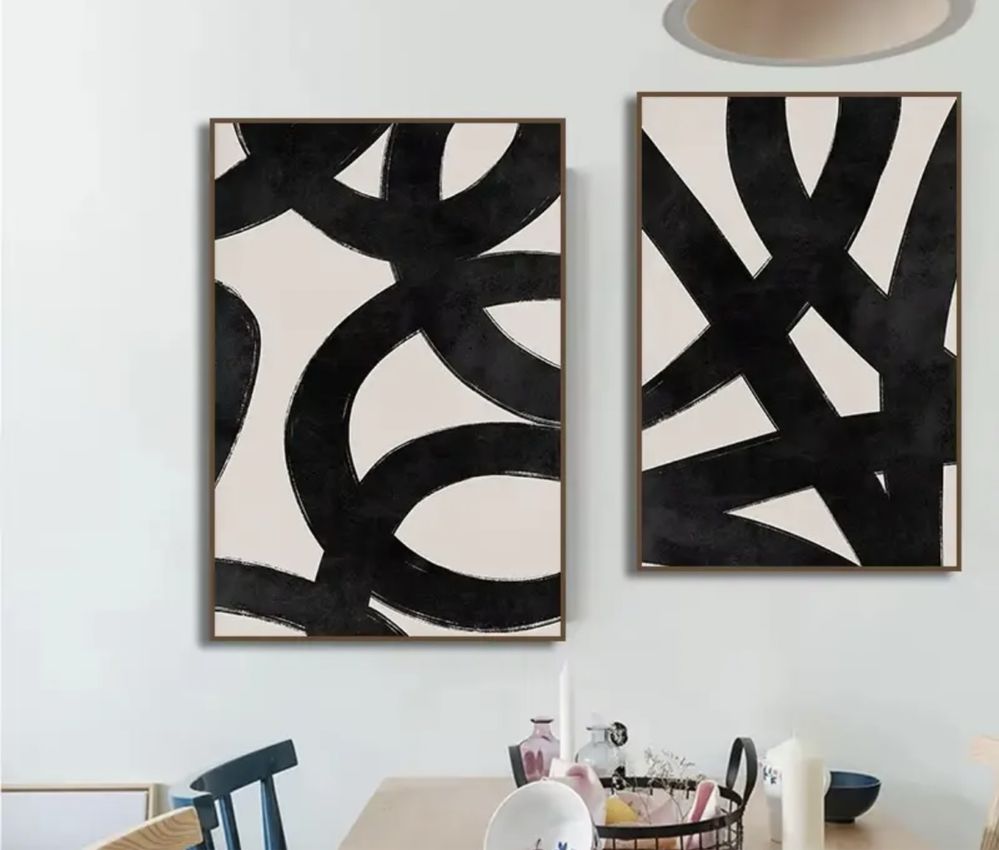 2 plakaty obrazki na płótnie bez ramki 30x40 cm black&white