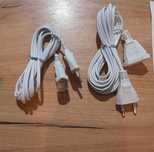 2szt Kabel / Przedłużacz 5m i 3m Bialy do lampek choinkowych,  Telefon