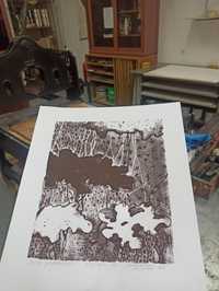 Praca litograficzna- Proces powstawania, nowa, grafika, obraz, praca