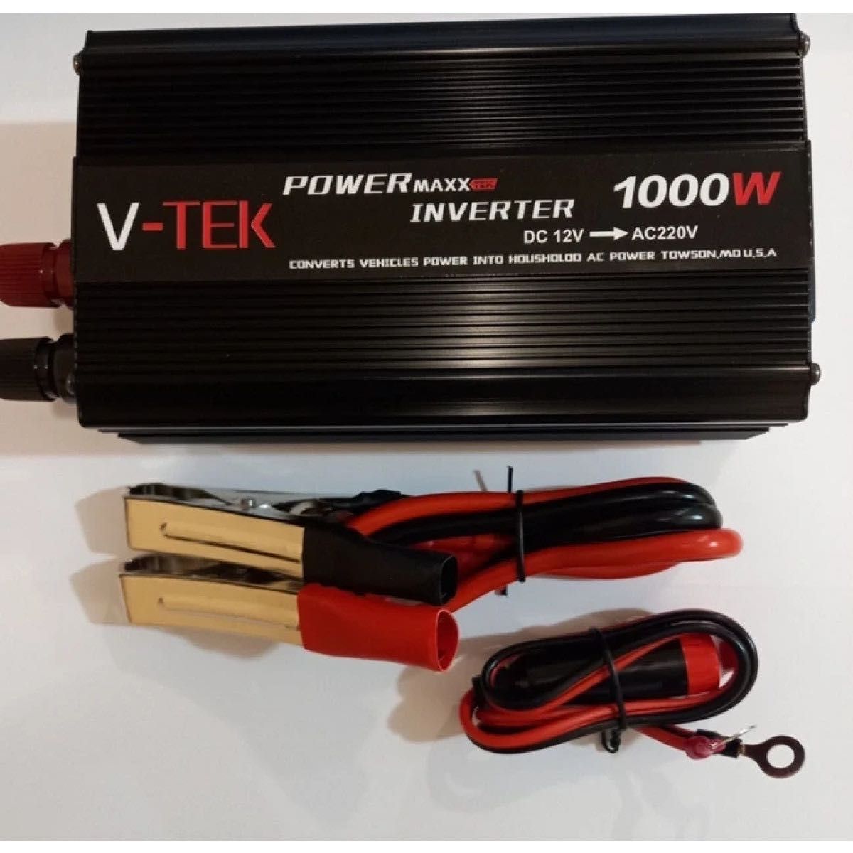 Інвентор автомобільний V-TEK 1000W 12/220В USB перетворювач напруги