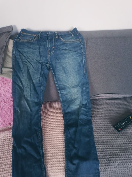 Jeansy meskie granat slim Levis Strause 30\34WL