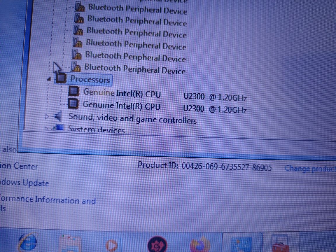 Laptop/Notebook Asus Intel u2300 2*1,2ghz 4/512hdd Komis Madej Sc