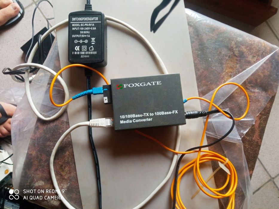 Медиаконвертер FoxGate EC-Q-1G-1SM-1310nm/1550nm-20