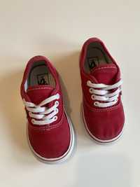 VANS 24 authentic trampki dziecięce tenisówki buty sportowe czerwone