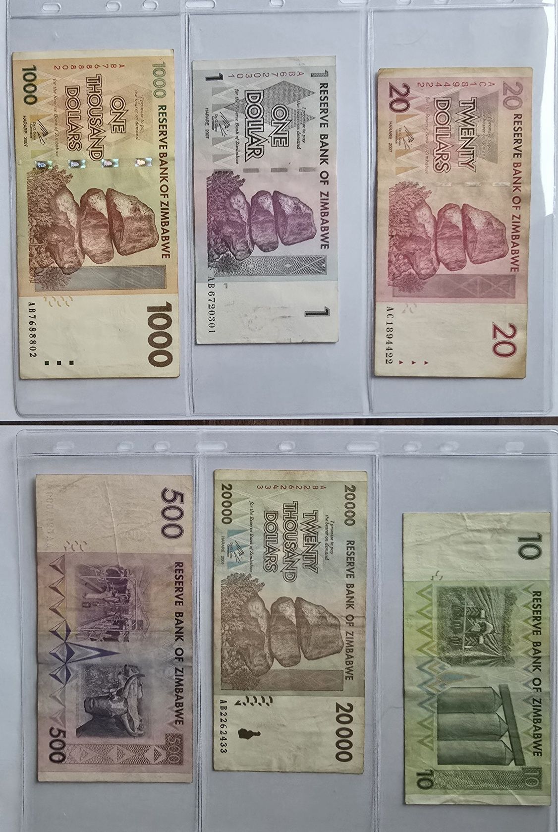 Zimbabwe 2008 banknoty