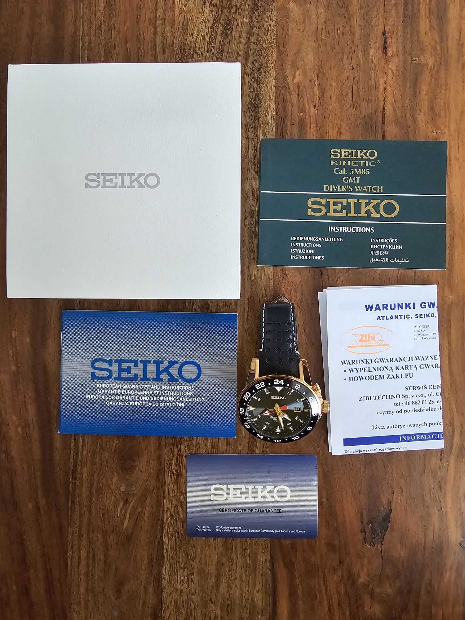 Zegarek męski SEIKO Sportura Kinetic GMT SUN028P1 dystrybucja PL