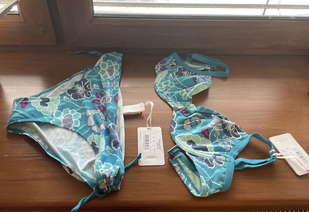 Panache Loren bikini 70DD 70E 32DD 12 turkusowe w kwiaty morskie