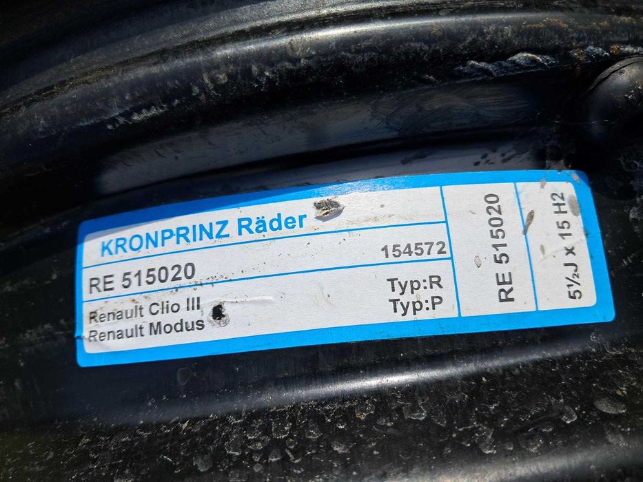 Felgi stalowe 15 4x100 Renault CLIO Modus