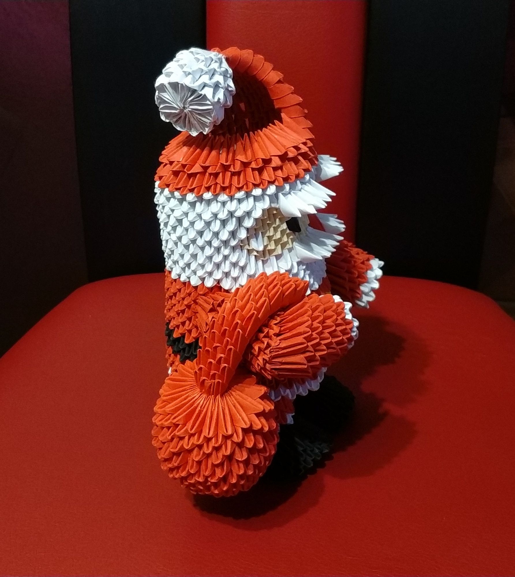 Mikołaj origami modułowe 3d