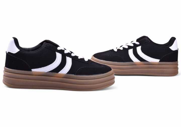 Buty Damskie Sportowe Sneakersy na platformie G Gazelee Czarne r.41