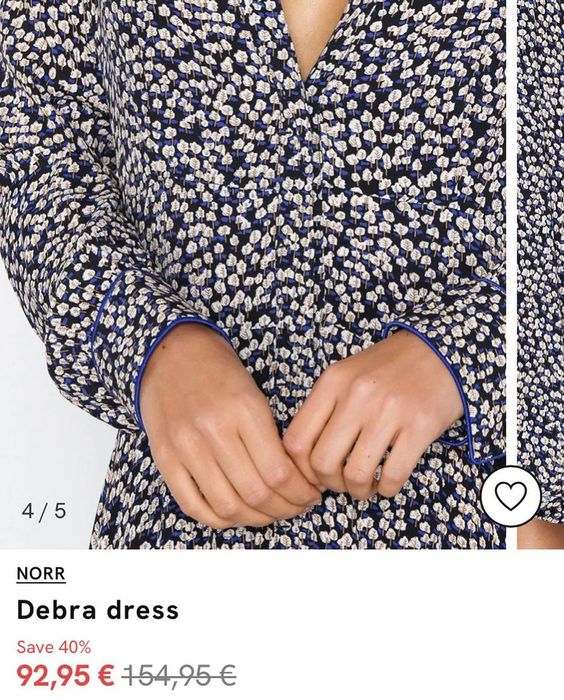 Сукня Norr з довгими рукавами в квіточку