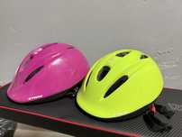Kask dziecięcy Btwin S zielony różowy