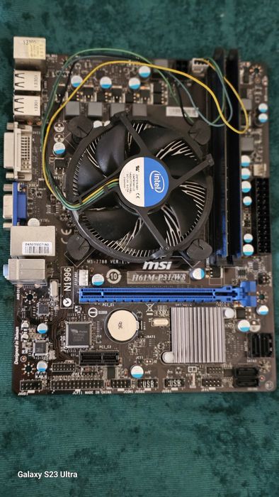 Материнская плата MSI H61M-P31/W8 socket 1155+Кулер intel+8gb  опер.