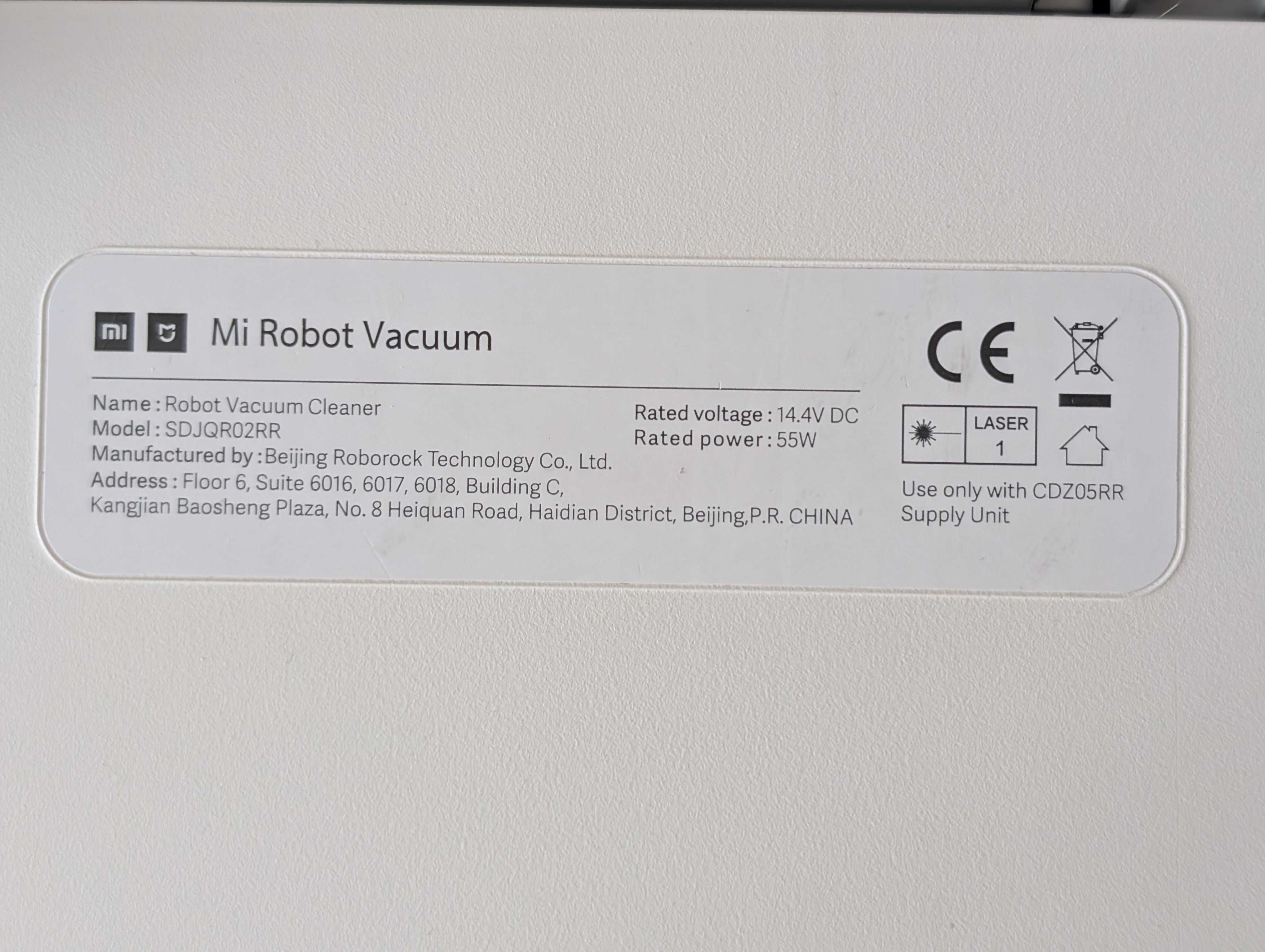 Робот-пилосос Xiaomi Mijia Mi Robot Vacuum Cleaner SDJQR02RR